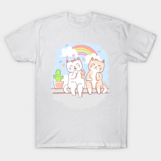 Cats eating ice cream T-Shirt